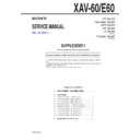 Sony XAV-60, XAV-E60 (serv.man2) Service Manual
