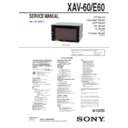 Sony XAV-60, XAV-E60 Service Manual