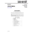 Sony XAV-601BT (serv.man4) Service Manual