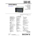 Sony XAV-65 Service Manual