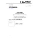 Sony XAV-701HD (serv.man2) Service Manual