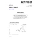 Sony XAV-701HD (serv.man3) Service Manual