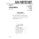 Sony XAV-70BT, XAV-E70BT (serv.man2) Service Manual