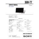 Sony XAV-77 Service Manual