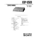 Sony XDP-U50D, XR-U700RDS, XR-U800RDS (serv.man2) Service Manual