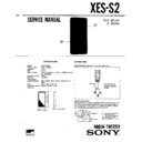 Sony XES-S2 Service Manual