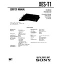 Sony XES-T1 Service Manual
