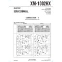 Sony XM-1002HX (serv.man3) Service Manual