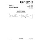Sony XM-1002HX (serv.man5) Service Manual