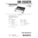 Sony XM-1252GTR Service Manual
