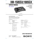 Sony XM-1505SX, XM-1805GX Service Manual
