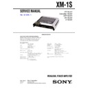 Sony XM-1S Service Manual