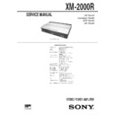 Sony XM-2000R Service Manual