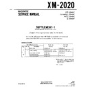 Sony XM-2020 Service Manual