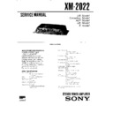 Sony XM-2022 Service Manual