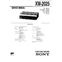 Sony XM-2025 Service Manual
