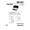 Sony XM-2351 Service Manual
