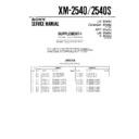 Sony XM-2540, XM-2540S (serv.man2) Service Manual