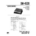 Sony XM-2540, XM-2540S, XM-4520 Service Manual