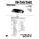 Sony XM-2540, XM-2540S Service Manual