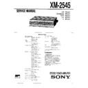 Sony XM-2545 Service Manual