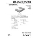 Sony XM-255EX, XM-255NX Service Manual