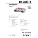Sony XM-280GTX Service Manual