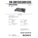 Sony XM-3001SXD, XM-6001GXD Service Manual
