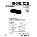 Sony XM-3020, XM-3020S, XM-3021 Service Manual