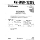 Sony XM-3020, XM-3020S Service Manual