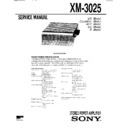 Sony XM-3025 Service Manual