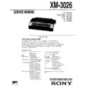 Sony XM-3026 Service Manual