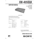 Sony XM-405EQX Service Manual