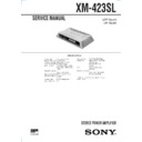 Sony XM-423SL Service Manual