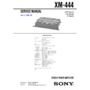 xm-444 service manual