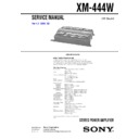 Sony XM-444W Service Manual