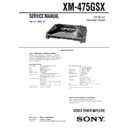 Sony XM-475GSX Service Manual