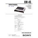 Sony XM-4S Service Manual