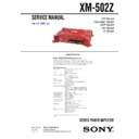 Sony XM-502Z Service Manual