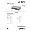 Sony XM-5040X, XM-504X Service Manual