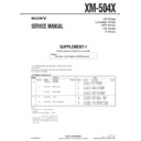 Sony XM-504X Service Manual
