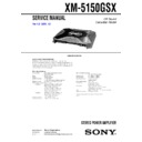 Sony XM-5150GSX Service Manual