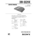 Sony XM-552HX Service Manual