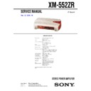 Sony XM-552ZR Service Manual