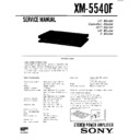 Sony XM-5540F Service Manual