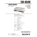 xm-604m service manual
