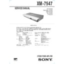Sony XM-7547 Service Manual