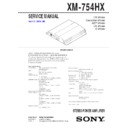 Sony XM-754HX Service Manual