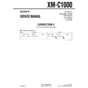 Sony XM-C1000 (serv.man3) Service Manual