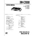 Sony XM-C2000 Service Manual